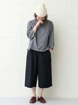 「グレー×ブラック」｜Kさん（レディース・160cm）の秋コーディネート