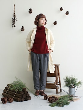 「PAR ICI」｜「アイテム（マウンテンパーカー）」を使った、Kさん（レディース・160cm）の秋コーディネート