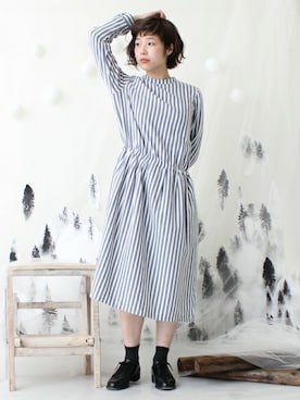 「ギャザー」｜Kさん（レディース・160cm）の秋コーディネート