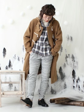 「PAR ICI」｜「アイテム（ダッフルコート）」を使った、Kさん（レディース・160cm）の秋コーディネート