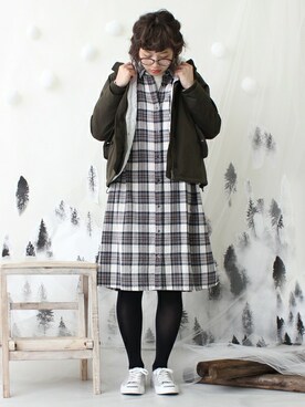 「PAR ICI」｜「アイテム（ブルゾン）」を使った、Kさん（レディース・160cm）の秋コーディネート