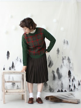 「PAR ICI（パーリッシィ）のアイテム（Tシャツ/カットソー）」を使った、Kさん（レディース・160cm）の冬コーディネート