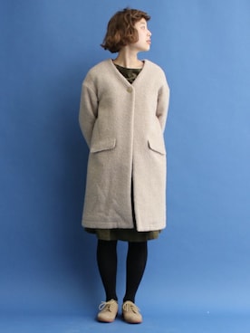 「PAR ICI」｜「アイテム（その他アウター）」を使った、Kさん（レディース・160cm）の冬コーディネート