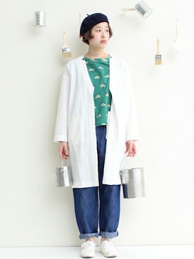 「PAR ICI」｜「アイテム（その他アウター）」を使った、Kさん（レディース・160cm）の春コーディネート