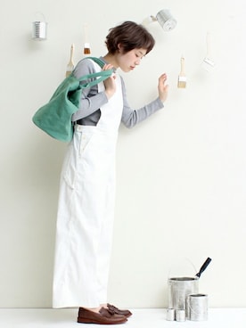 「PAR ICI」｜「アイテム（オールインワン・サロペット）」を使った、Kさん（レディース・160cm）の春コーディネート