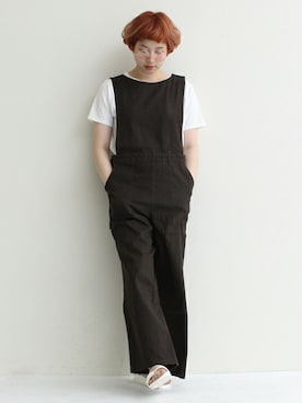 「PAR ICI」｜「アイテム（オールインワン・サロペット）」を使った、Kさん（レディース・160cm）の春コーディネート