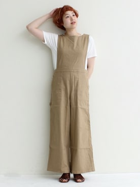 「PAR ICI」｜「アイテム（オールインワン・サロペット）」を使った、Kさん（レディース・160cm）の春コーディネート