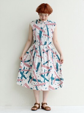 「ペイント」｜「アイテム（ワンピース/ドレス）」を使った、Kさん（レディース・160cm）の春コーディネート