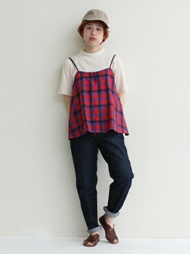 「PAR ICI（パーリッシィ）のアイテム（キャミソール）」を使った、Kさん（レディース・160cm）の春コーディネート