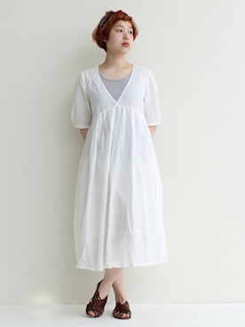 「PAR ICI（パーリッシィ）のアイテム」を使った、Kさん（レディース・160cm）の夏コーディネート