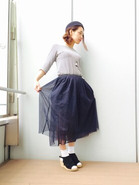 「おめかしコーデ」｜inabaさん（レディース・157cm）の春コーディネート