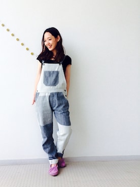 「Minnetonka（ミネトンカ）のアイテム」を使った、inabaさん（レディース・157cm）の春コーディネート