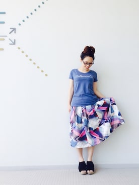 「Minnetonka（ミネトンカ）のアイテム」を使った、inabaさん（レディース・157cm）の夏コーディネート