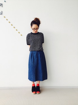 「Minnetonka（ミネトンカ）のアイテム」を使った、inabaさん（レディース・157cm）の夏コーディネート