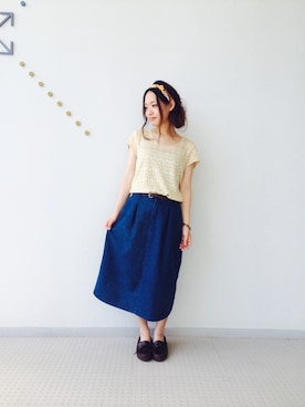 「Minnetonka（ミネトンカ）のアイテム」を使った、inabaさん（レディース・157cm）の夏コーディネート