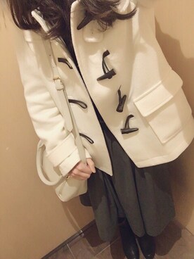 「ROPE' PICNIC（ロペピクニック）のアイテム（ダッフルコート）」を使った、natsuuuさん（レディース・171cm）の秋コーディネート