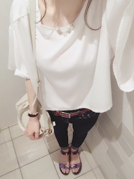 「ORiental TRaffic（オリエンタルトラフィック）の【再値下げ！SALE 50%OFF】【スポーツ系サンダル人気No1！】★スポーツサンダル★5203（サンダル）」を使った、natsuuuさん（レディース・170cm）の夏コーディネート