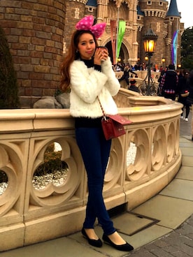 「CECIL McBEE（セシルマクビー）のアイテム（ノーカラージャケット）」を使った、MIKA0319さん（レディース・160cm）の冬コーディネート