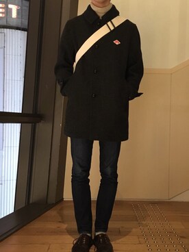 「アイテム（ステンカラーコート）」を使った、舜さん（メンズ・182cm・10代）の冬コーディネート