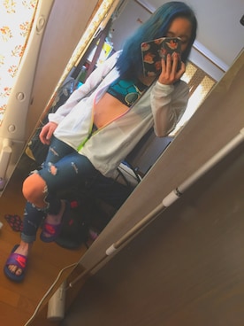 「JOYRICH（ジョイリッチ）のアイテム（財布/小物）」を使った、ⓝⓐⓝⓐⓒⓞさん（レディース・154cm）の夏コーディネート