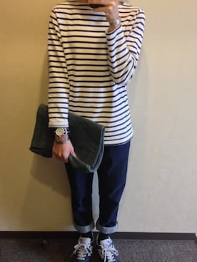 「SHAREEF（シャリーフ）のアイテム（バッグ）」を使った、syuさん（メンズ・156cm）の秋コーディネート