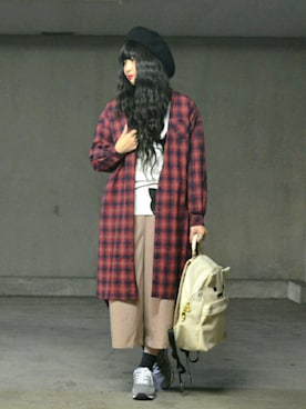 「アイテム（シャツワンピース）」を使った、WORLD WIDE LOVE!さん（レディース・157cm）の秋コーディネート