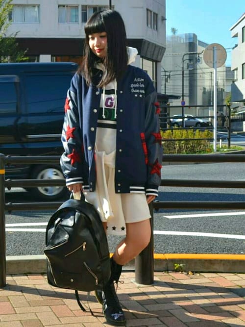 World Wide Love World Wide Love 本社 World Wide Love のスタジャンを使ったコーディネート Wear