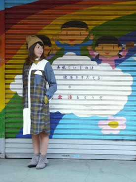 「NIRAME.CO（ニラメッコ）のアイテム（ワンピース/ドレス）」を使った、katyさん（レディース・148cm）の秋コーディネート