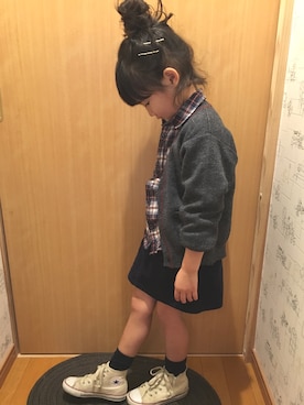 「Yves Saint Laurent（イヴサンローラン）のアイテム」を使った、syuuuhaさん（キッズ・110cm）の冬コーディネート