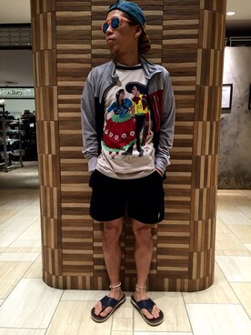 「Lightning Bolt（ライトニングボルト）のアイテム（パンツ）」を使った、funatoさん（メンズ・166cm）の夏コーディネート