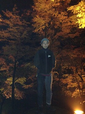 「and wander（アンドワンダー）のアイテム（ブルゾン）」を使った、funatoさん（メンズ・166cm）の冬コーディネート
