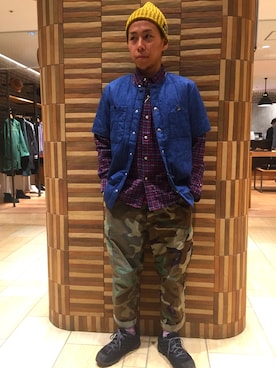 「BEAVER名古屋」｜funatoさん（メンズ・166cm）の冬コーディネート