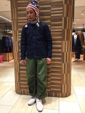 「USA」｜「アイテム（ブルゾン）」を使った、funatoさん（メンズ・166cm）の秋コーディネート