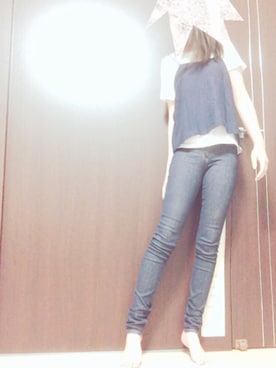 「ニコアンド」｜「アイテム（キャミソール）」を使った、YukAさん（レディース・156cm）の夏コーディネート
