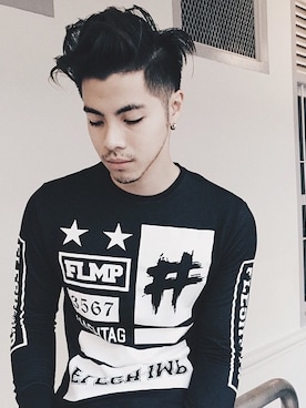 「アイテム（スウェット）」を使った、Flesh Impさん（メンズ・192cm）の冬コーディネート