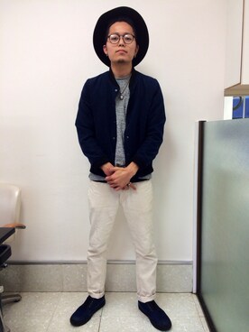「Amoute」｜「アイテム（パンツ）」を使った、武井 俊樹さん（メンズ・175cm）の春コーディネート
