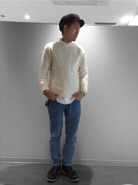 「Amoute」｜「アイテム（パンツ）」を使った、武井 俊樹さん（メンズ・175cm）の春コーディネート