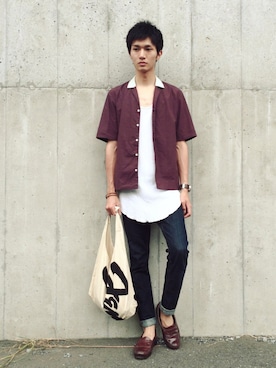 「bukht」｜「アイテム（アクセサリー）」を使った、KEISUKE さん（メンズ・176cm）の秋コーディネート