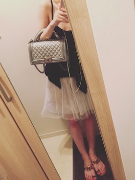 「GIUSEPPE ZANOTTI DESIGN（ジュゼッペザノッティデザイン）のアイテム（サンダル）」を使った、Momobabeさん（レディース・160cm）の夏コーディネート
