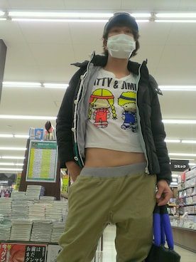 「FRAPBOIS（フラボア）のアイテム（ダウンジャケット/コート）」を使った、めがねさん（メンズ・168cm）の冬コーディネート