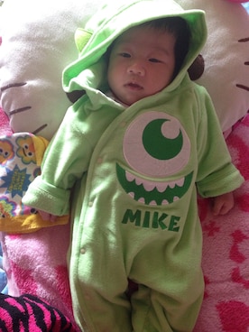 「アイテム（ママ＆ベビー、グリーン系）」を使った、yuukachaさん（キッズ・50cm）の秋コーディネート