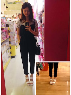 「MEIER.Q（マイヤーキュー）のアイテム（つなぎ/オールインワン）」を使った、Abbyさん（レディース・159cm）の夏コーディネート