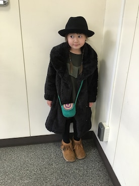 「AZUL by moussy（アズールバイマウジー）のアイテム（ダウンジャケット/コート）」を使った、YUKIROさん（キッズ・110cm）の春コーディネート
