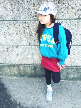 「CIAOPANIC（チャオパニック）のアイテム」を使った、YUKIROさん（キッズ・110cm）の春コーディネート