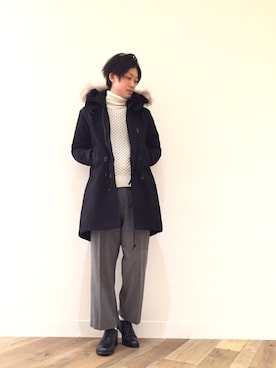 「HARE（ハレ）のアイテム（モッズコート）」を使った、nissy_HAREさん（メンズ・180cm）の秋コーディネート
