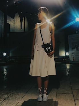 「MONKI（モンキ）のアイテム（ベスト）」を使った、weirdstrangerさん（レディース・160cm）の夏コーディネート