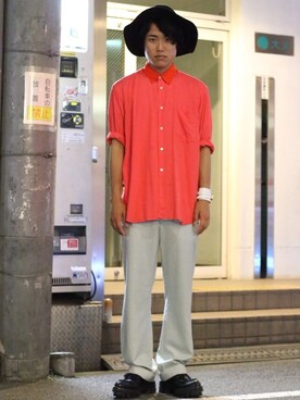 「PRADA（プラダ）のアイテム（シューズ）」を使った、ヤマタクさん（メンズ・171cm）の夏コーディネート