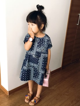 「アイテム（腕時計）」を使った、misouさん（キッズ・100cm）の夏コーディネート