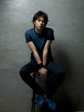 「Yves Saint Laurent（イヴサンローラン）のアイテム（その他シューズ）」を使った、YouGun Lee 李佑群さん（メンズ・178cm）の夏コーディネート