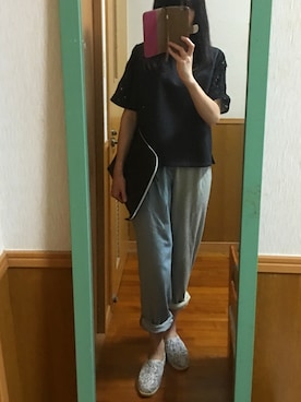 「3rd by VANQUISH（サードバイヴァンキッシュ）のアイテム（パンツ）」を使った、michiさん（レディース・165cm）の夏コーディネート